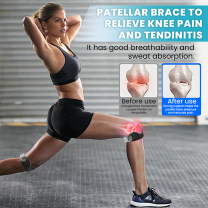 LIMETOW® Patellar Support Strap For Knee Pain and Tendonitis (2 Straps Included)